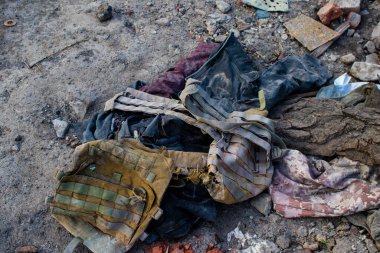 Kostiantynivka şehrindeki bir bina yıkıntısı, Rus ordusu sivil hedefleri bombaladı ve çok fazla hasara yol açtı. Rus ordusu Ukrayna 'yı işgal etti ve savaş alanı haline gelen bu bölgede ağır çatışmalar yaşanıyor..