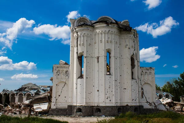 Mosteiro Ortodoxo Svyato Heorhiy Ivs Localizado Aldeia Dolyna Foi Destruído — Fotografia de Stock