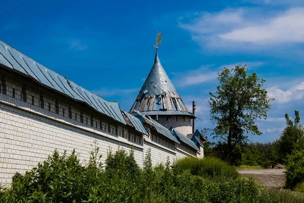 Orthodox Svyato Heorhiy Ivs Monastery Located Dolyna Village Destroyed Shelling — Stock Photo, Image