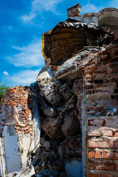 Monasterio Ortodoxo Svyato Heorhiy Ivs Ubicado Aldea Dolyna Fue Destruido —  Fotos de Stock
