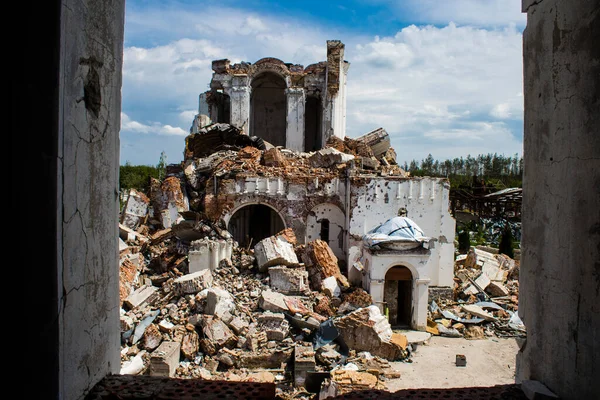 Het Orthodoxe Svyato Heorhiy Ivs Klooster Dolyna Dorp Werd Verwoest — Stockfoto