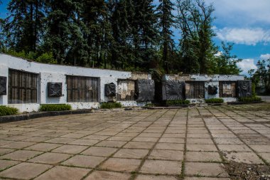 İkinci Dünya Savaşı 'nda Dolyna köyü yakınlarında hayatını kaybeden askerlere adanmış Sovyet anıtı Ukrayna' daki Izyum Muharebesi sırasında ağır hasar gördü. Savaş bölgelerindeki tarihi anıtlar bağışlanmadı ve hasar önemli ölçüde arttı..