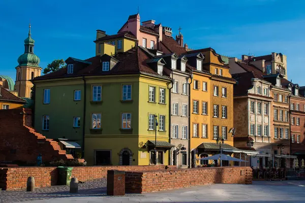 Warsaw Poland May 2023 Facade Restored Medieval Building Stary Rynek — Stock Photo, Image