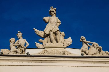 Varşova, Polonya - 28 Mayıs 2023 Varşova şehir merkezi, sembolik bir şehir ve Polonya 'nın başkenti.