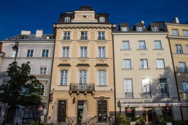 Varşova, Polonya - 28 Mayıs 2023 Varşova şehir merkezi, sembolik bir şehir ve Polonya 'nın başkenti.