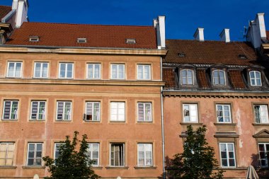 Varşova, Polonya - 28 Mayıs 2023 Varşova şehir merkezi, sembolik bir şehir ve Polonya 'nın başkenti.