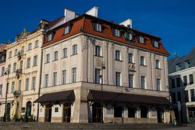 Varşova, Polonya - 28 Mayıs 2023 Varşova şehir merkezi, sembolik bir şehir ve Polonya 'nın başkenti.