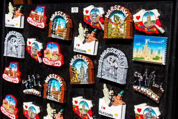 Varsó Lengyelország Május 2023 Dekoratív Tárgyak Különböző Ajándékokat Értékesített Egy — Stock Fotó