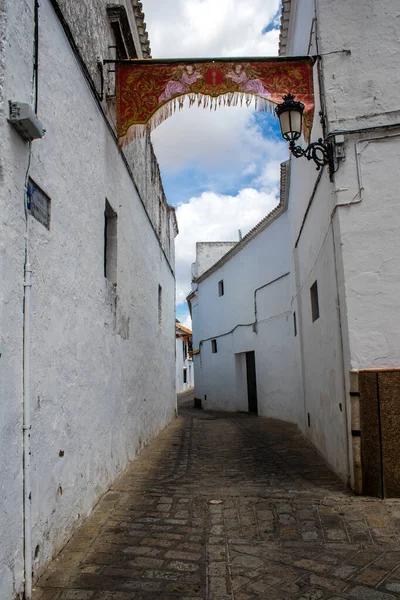 カルモナ スペイン 2023年6月10日カルモナの町の建築と街並み ヨーロッパ最古の都市の一つとアンダルシア 南スペインの象徴的な場所の狭い白い通りの眺め — ストック写真