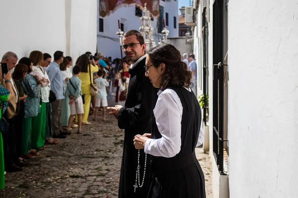 Las Monjas Que Participan Procesión Del Corpus Christi Una Tradición — Foto de Stock