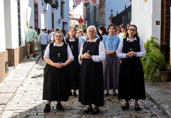 Las Monjas Que Participan Procesión Del Corpus Christi Una Tradición — Foto de Stock