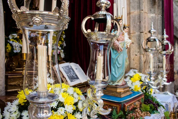 Carmona Spanje Juni 2023 Katholieke Religieuze Artefacten Gebruikt Tijdens Het — Stockfoto