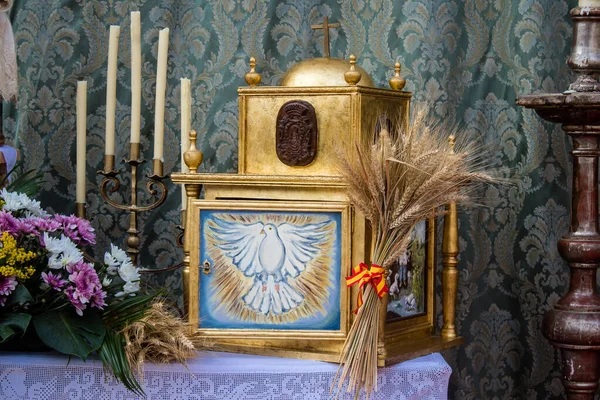 Carmona Spanya Haziran 2023 Corpus Christi Ziyafetinde Kullanılan Katolik Dini — Stok fotoğraf