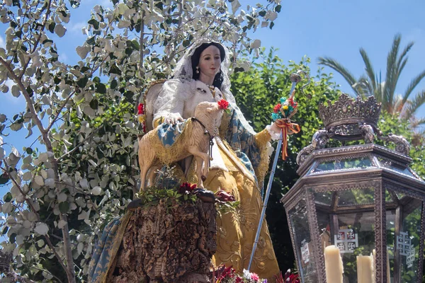 Carmona Spanje Juni 2023 Katholieke Religieuze Artefacten Gebruikt Tijdens Het — Stockfoto