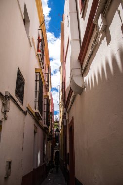 Sevilla, İspanya - 13 Haziran 2023 Sevilla şehir merkezi, sembolik bir şehir ve Endülüs 'ün başkenti..