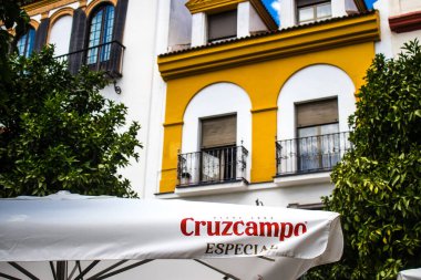 Sevilla, İspanya - 13 Haziran 2023 Sevilla şehir merkezi, sembolik bir şehir ve Endülüs 'ün başkenti..