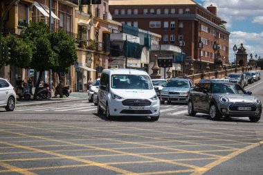 Sevilla, İspanya - 13 Haziran 2023 Sevilla şehir merkezi, sembolik bir şehir ve Endülüs 'ün başkenti..