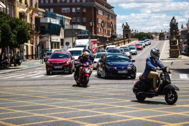 Sevilla, İspanya - 13 Haziran 2023 Sevilla şehir merkezi, sembolik bir şehir ve Endülüs 'ün başkenti..