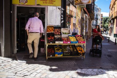 Sevilla, İspanya - 13 Haziran 2023 Sevilla şehir merkezi, sembolik bir şehir ve Endülüs 'ün başkenti..