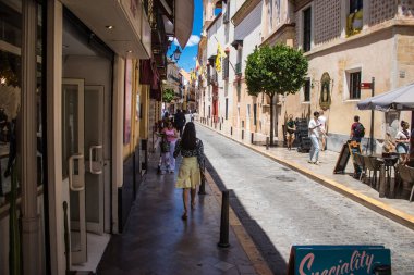 Sevilla, İspanya - 13 Haziran 2023 Sevilla şehir merkezi, sembolik bir şehir ve Endülüs 'ün başkenti..