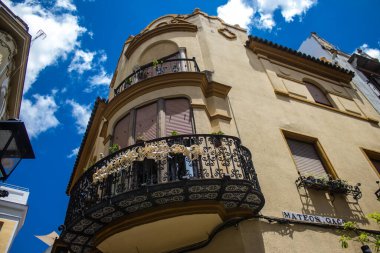 Sevilla, İspanya - 13 Haziran 2023 Sevilla şehir merkezi, sembolik bir şehir ve Endülüs 'ün başkenti..