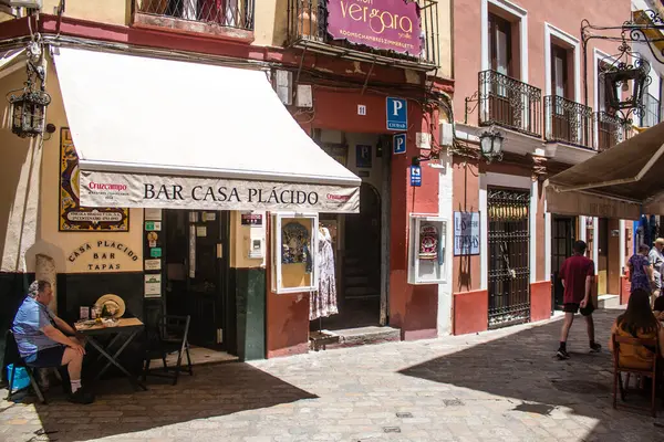 stock image Sevilla, Spain - June 13, 2023 Architecture and cityscape of the city center of Sevilla, an emblematic city and the capital of Andalusia.