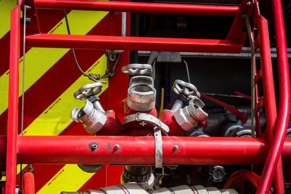 Reims France June 2023 Firetruck Firefighters Intervention Building Fire Reims — Stock Photo, Image