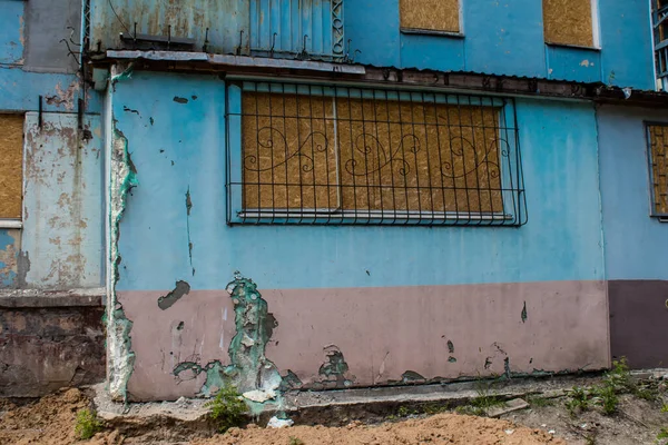 Zaporizhia Ουκρανία Ιουλίου 2023 Κτίριο Που Αποκαθίσταται Μετά Από Επίθεση — Φωτογραφία Αρχείου