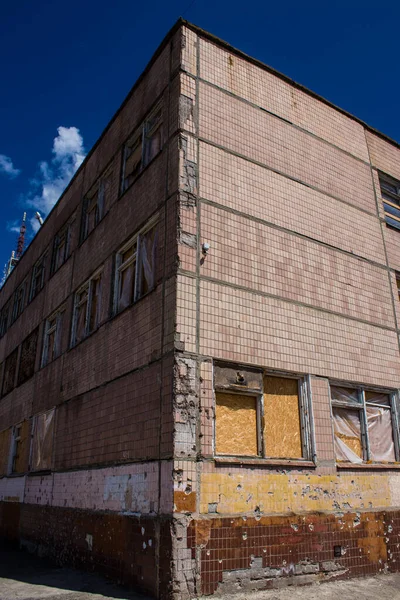 Nikopol Ucrânia Julho 2023 Edifícios Danificados Nikopol Exército Russo Bombardeia — Fotografia de Stock