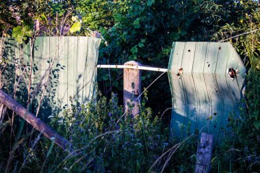 Kam 'yanka kasabasında hasar gören bina. Sivil altyapılar Rus ordusunun ayrıcalıklı hedefleridir. Rusya Ukrayna 'yı işgal etti ve bu bölgede ağır çatışmalar yaşandı..