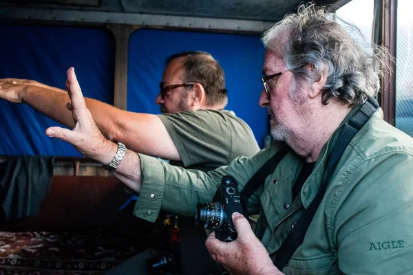 Este Excelente Jornalista Fotógrafo Grande Repórter Francês Cobre Guerra Ucrânia — Fotografia de Stock