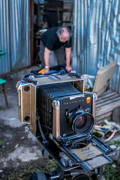 Yan Morvan Jornalista Francês Fotógrafo Grande Repórter Cobre Guerra Ucrânia — Fotografia de Stock