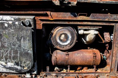 Kyiv, Ukraine - July 19, 2023 The exhibition of destroyed Russian military equipment is an outdoor exhibit and features Russian military equipment that has been captured and destroyed by Ukraine since the start of the war. 