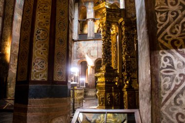 Kyiv, Ukraine - July 20, 2023 Saint Sophia Cathedral in Kyiv, an architectural monument of Kievan Rus. The former cathedral is one of the city's best known landmarks and the first heritage site in Ukraine to be inscribed on the World Heritage List. 