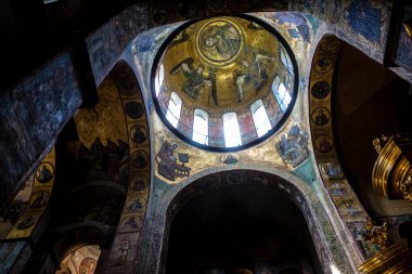 Kyiv, Ukraine - July 20, 2023 Saint Sophia Cathedral in Kyiv, an architectural monument of Kievan Rus. The former cathedral is one of the city's best known landmarks and the first heritage site in Ukraine to be inscribed on the World Heritage List. 