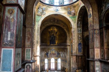 Kyiv, Ukraine - July 20, 2023 Saint Sophia Cathedral in Kyiv, an architectural monument of Kievan Rus. The former cathedral is one of the city's best known landmarks and the first heritage site in Ukraine to be inscribed on the World Heritage List. 