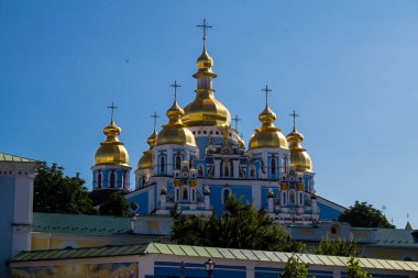Kyiv, Ukraine - July 20, 2023 Saint Sophia Cathedral in Kyiv, an architectural monument of Kievan Rus. The former cathedral is one of the city's best known landmarks and the first heritage site in Ukraine to be inscribed on the World Heritage List. 