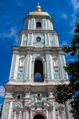 Kyiv, Ukraine - July 20, 2023 Saint Sophia Cathedral in Kyiv, an architectural monument of Kievan Rus. The former cathedral is one of the city's best known landmarks and the first heritage site in Ukraine to be inscribed on the World Heritage List. 