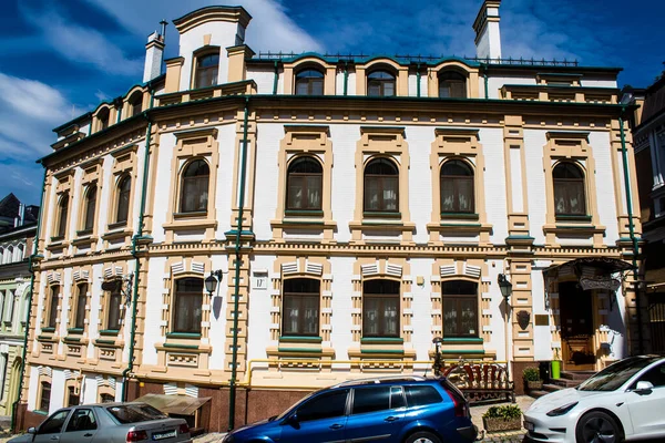 Kijów Wozdwiżenka Ukraina Lipca 2023 Fasada Budynku Kijowie Wozdwiżenka Miasto — Zdjęcie stockowe