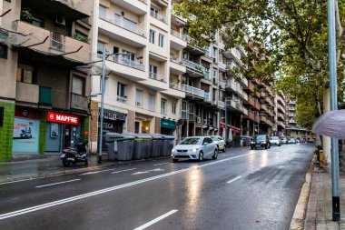 Barselona, İspanya - 28 Ağustos 2023 Barcelona şehir merkezi, sembolik bir şehir ve İspanya Katalogunun başkenti..