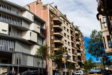 Barselona, İspanya - 28 Ağustos 2023 Barcelona şehir merkezi, sembolik bir şehir ve İspanya Katalogunun başkenti..