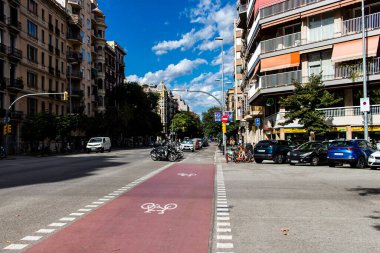 Barselona, İspanya - 28 Ağustos 2023 Barcelona şehir merkezi, sembolik bir şehir ve İspanya Katalogunun başkenti..
