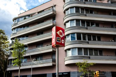 Barselona, İspanya - 28 Ağustos 2023 Barcelona şehir merkezi, sembolik bir şehir ve İspanya Katalogunun başkenti..