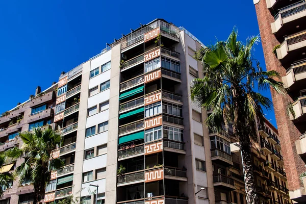 stock image Barcelona, Spain - August 28, 2023 Architecture and cityscape of the city center of Barcelona, an emblematic city and the capital of Catalogne in Spain.