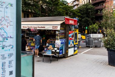 Barselona, İspanya - 28 Ağustos 2023 Barcelona şehir merkezi, sembolik bir şehir ve İspanya Katalogunun başkenti..