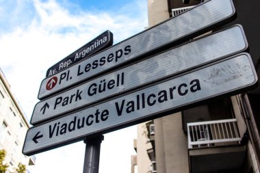 Barselona, İspanya - 28 Ağustos 2023 Barcelona şehir merkezi, sembolik bir şehir ve İspanya Katalogunun başkenti..