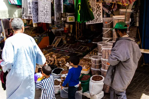 Эссауира Морено Августа 2023 Посещение Базара Эссауиры Традиционного Арабского Рынка — стоковое фото