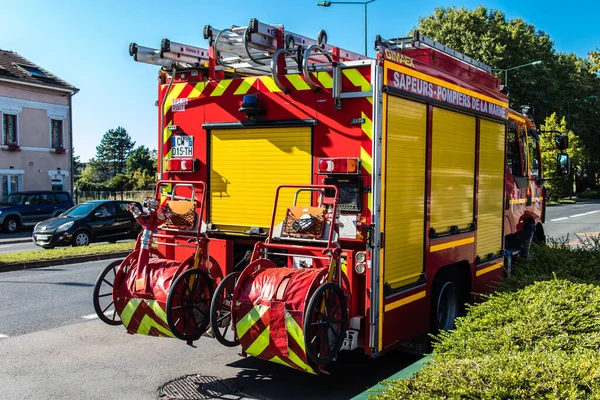 Reims France Szeptember 2023 Tűzoltóautó Nyilvánosság Számára Tűzoltóság Mentési Központ — Stock Fotó