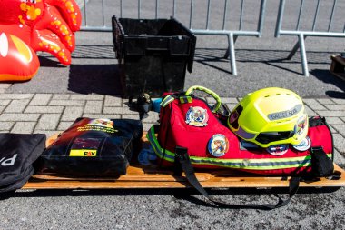 Reims, Fransa - 02 Eylül 2023 Reims itfaiyecileri kapılarını açıyor. Etkinlik, kurtarma merkezinin 30. yıldönümü münasebetiyle düzenleniyor..