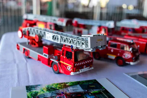 Reims France September 2023 Fire Engine Models Presented Public Fire — Stock Photo, Image